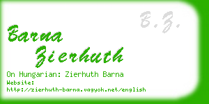 barna zierhuth business card